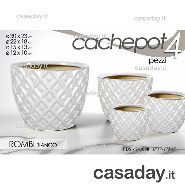 PORTAVASI CERAMICA PZ.3 ASSORTITI 